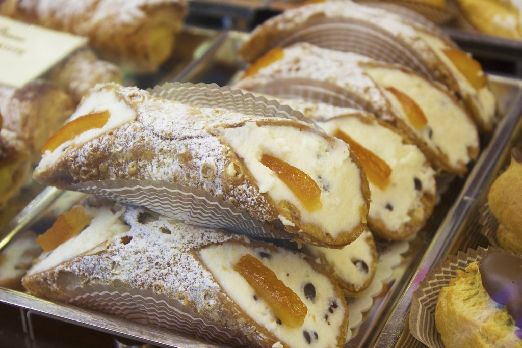 Typical Sicilian cannolo