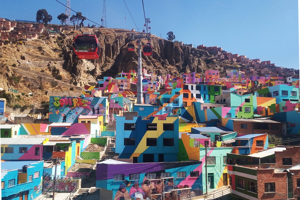 A colorful neighborhood in La Paz