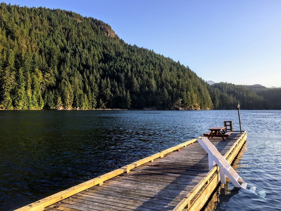 Calm over the Gulf Islands near the Sunshine Coast