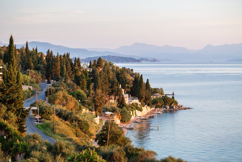 The bay at Paleokastritsa in Corfu
