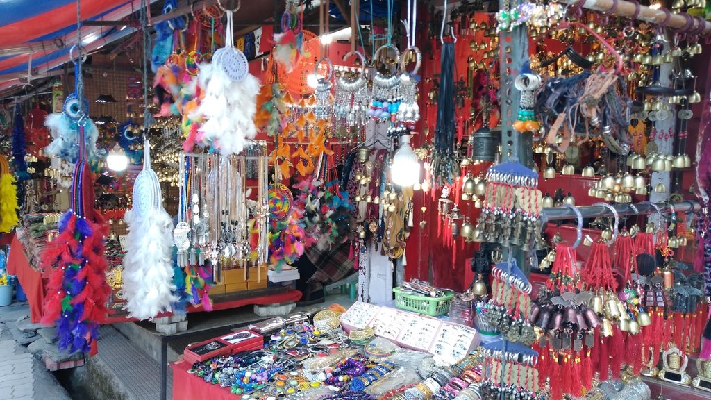 Souvenirs at a market in McLeod Ganj