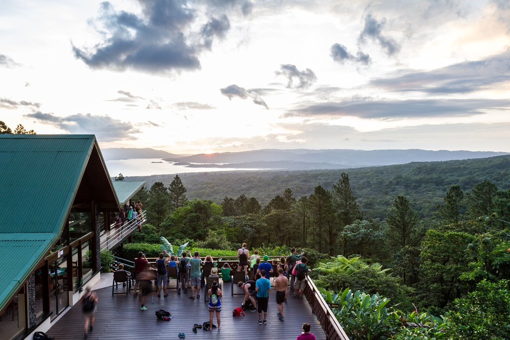 Enjoy some birding and the view over Lake Arenal at Arenal Observatory Lodge