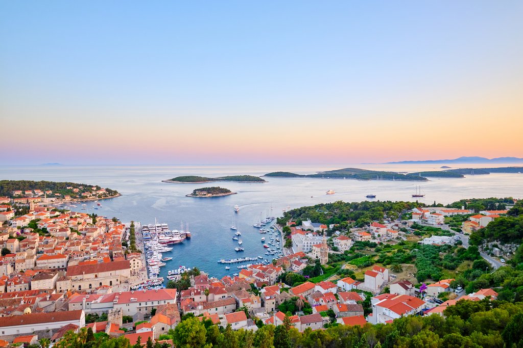 Hvar Town at Sunset