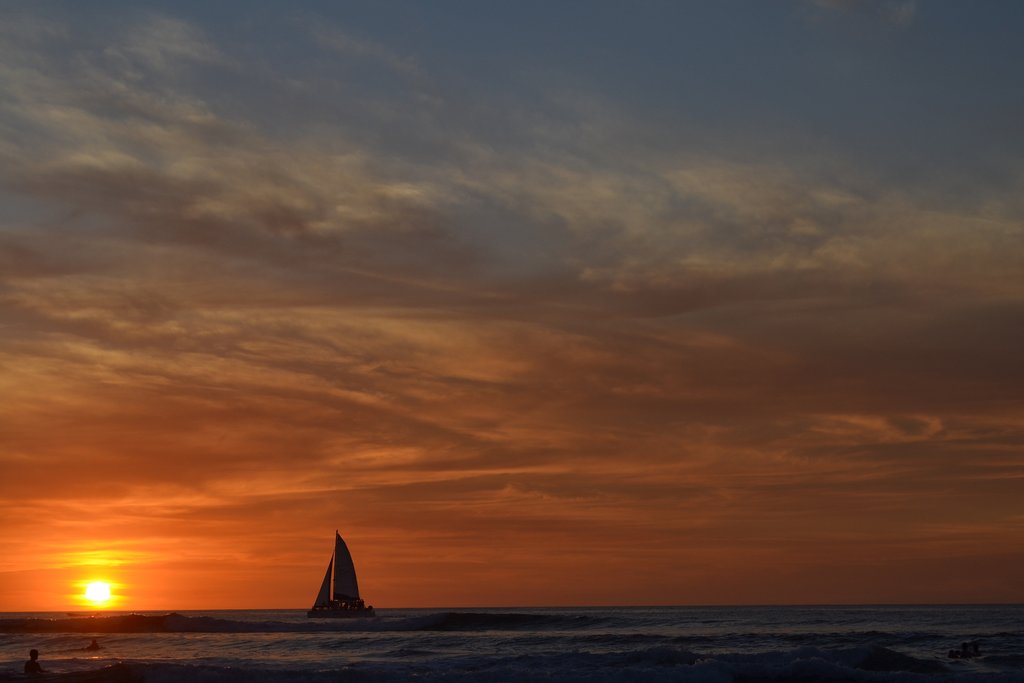 A sunset cruise on the Pacific