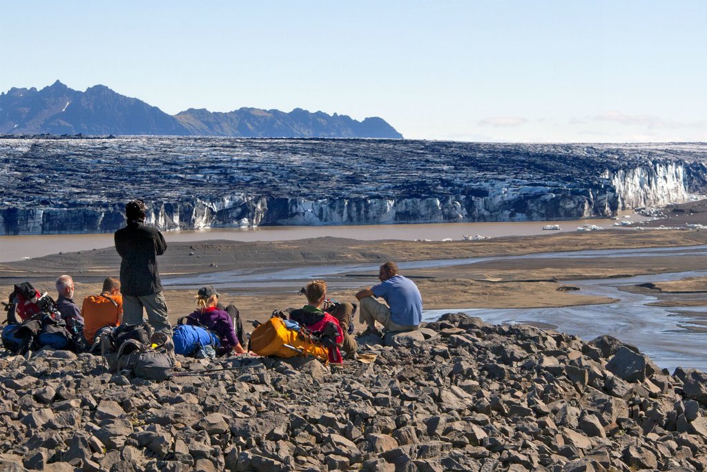 Gazing out at the epic Sléttur lava field