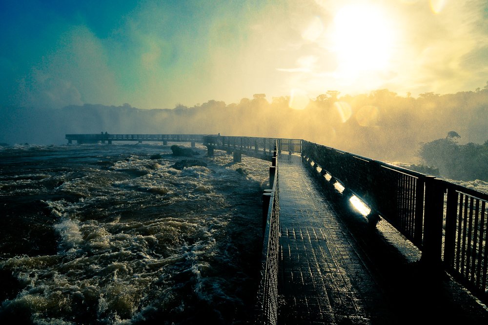 Walkway near the Iguazu Falls