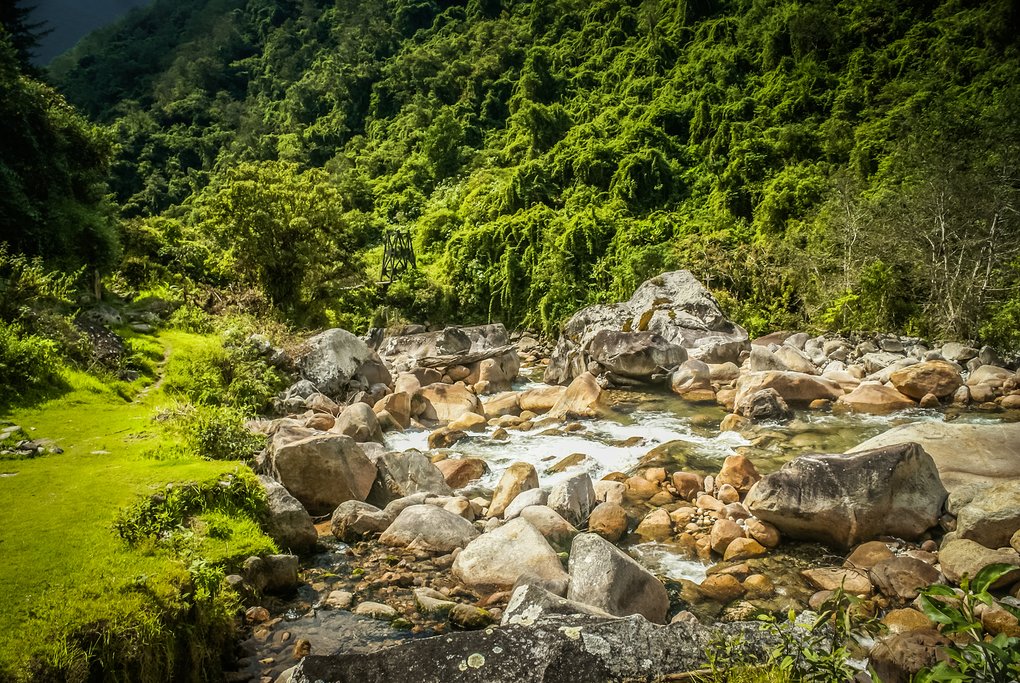 You'll cross rivers along the trek