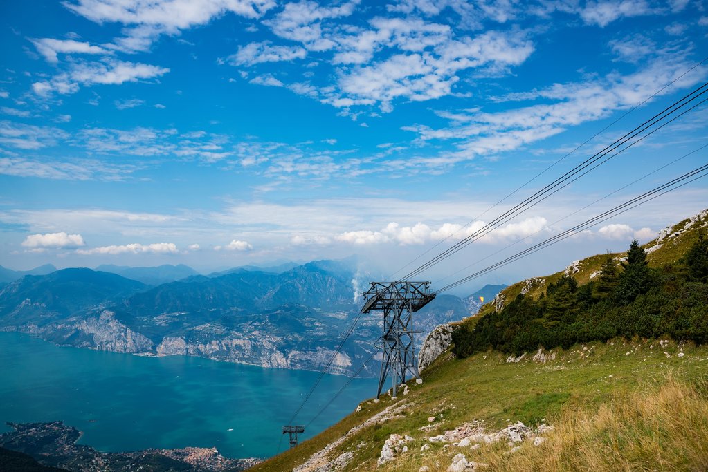 Cable car on the top of Monte Baldo