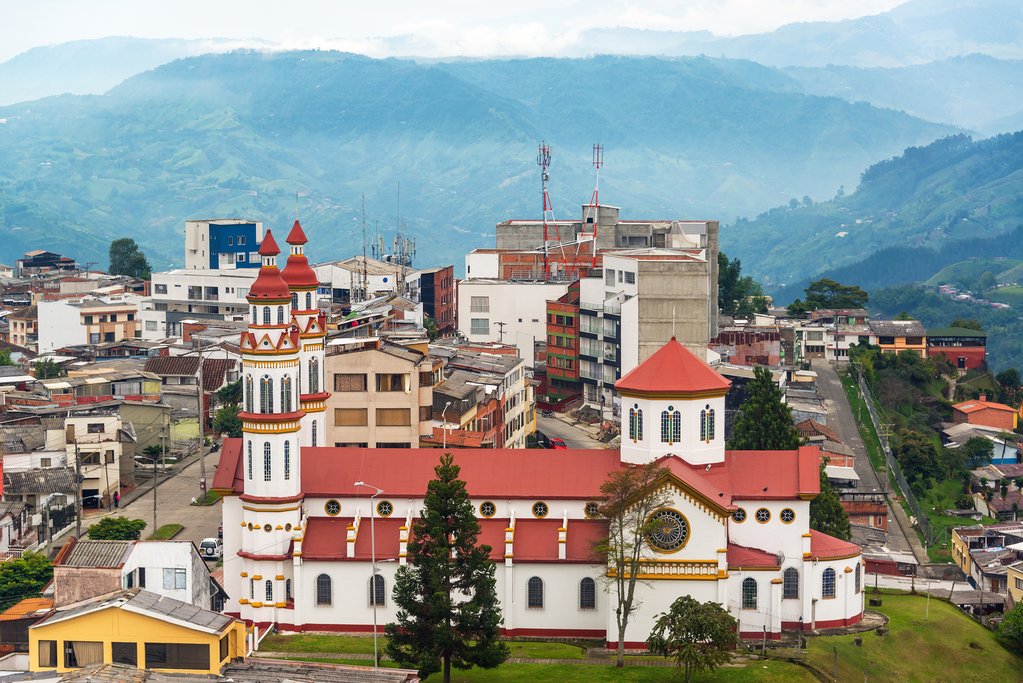 Our lady of the Rosary church in Manizales