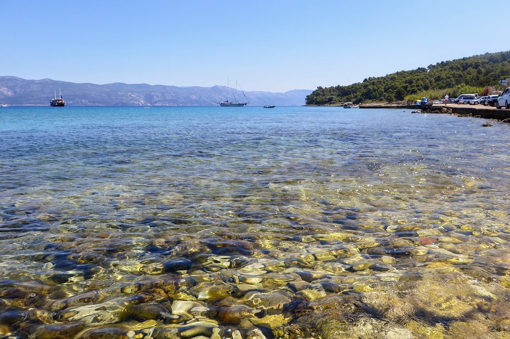 Pristine waters off the coast of Lumbarda