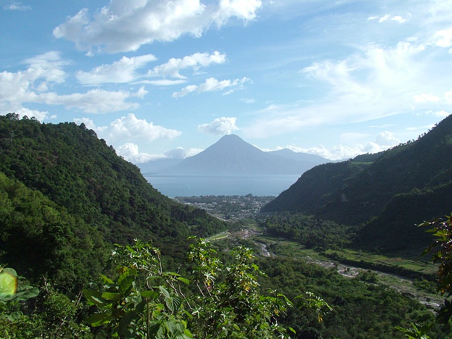 San Pedro Volcano in the distance.