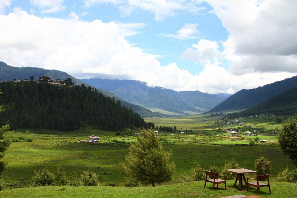 Peaceful green valleys of Bhutan