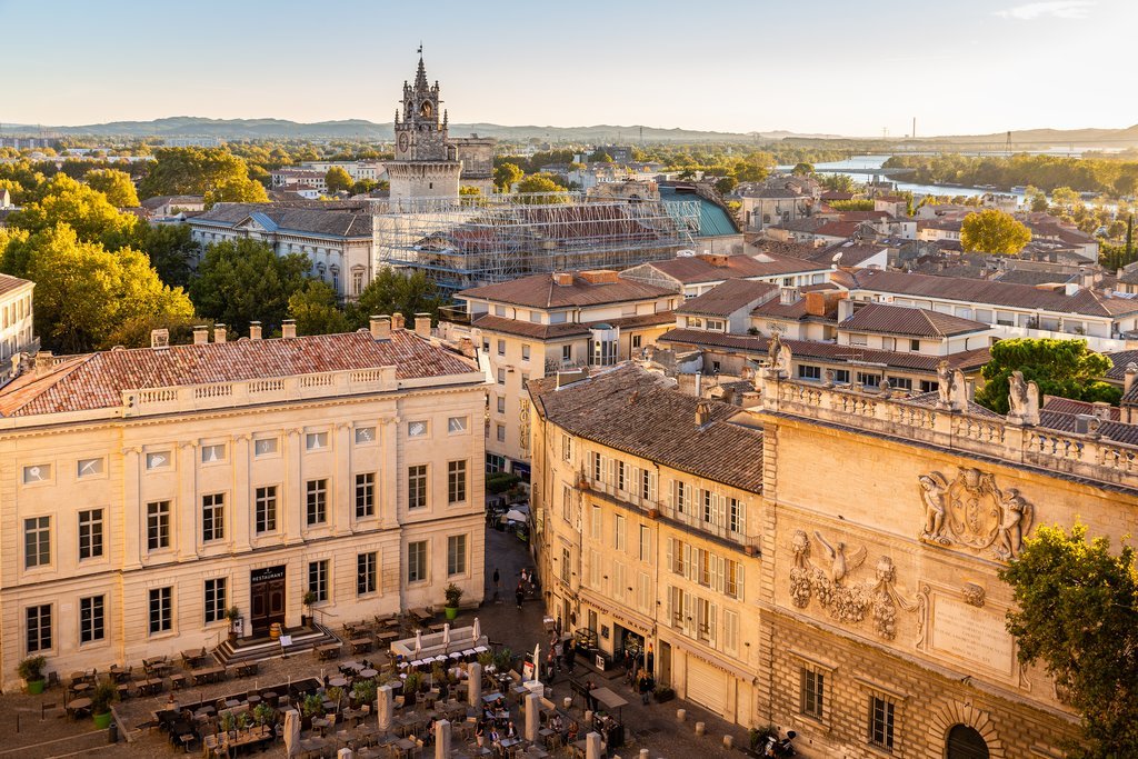 Avignon at sunset