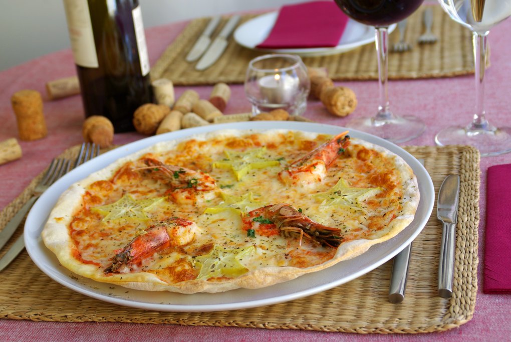 Traditional Margherita pizza