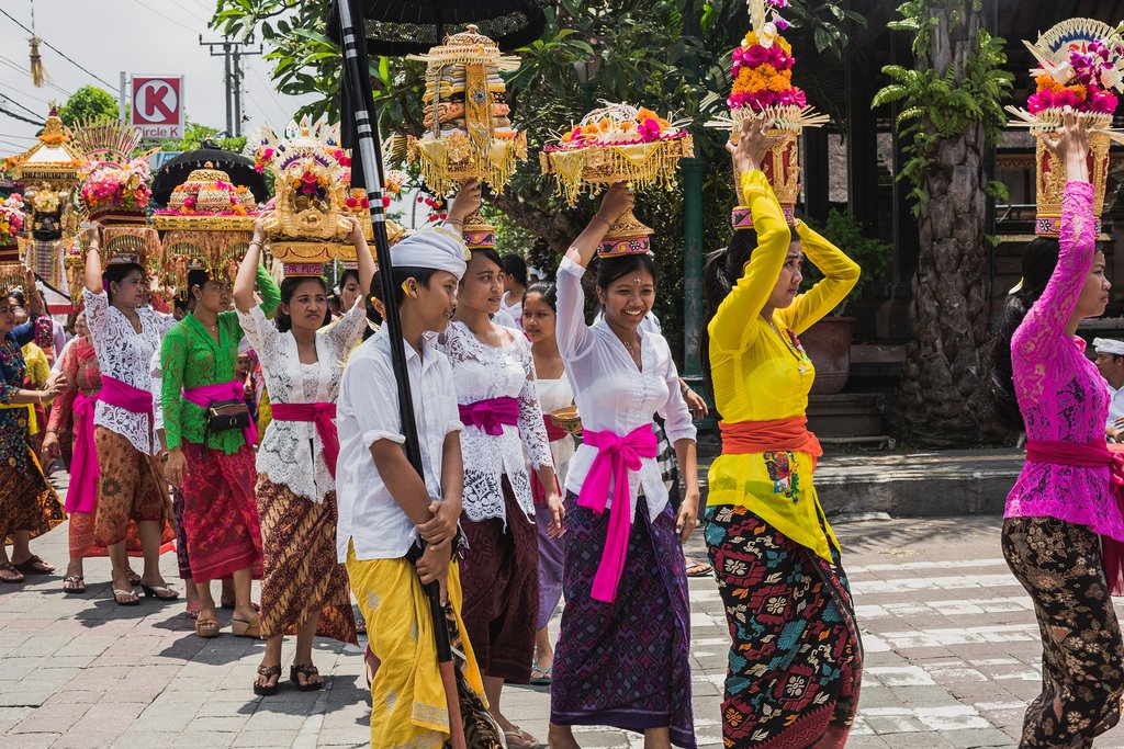 Balinese ceremony procession