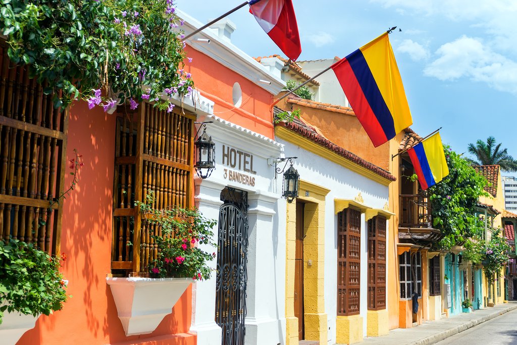 Colorful buildings of Cartagena