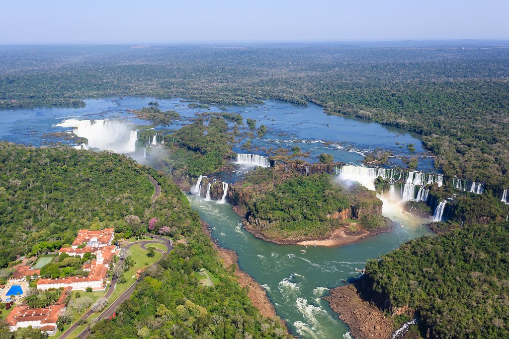 Aerial view of Iguazú Falls