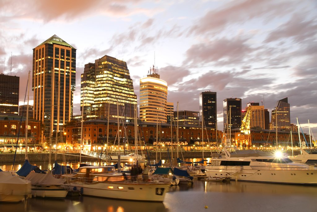 Stroll along Puerto Madero before dinner
