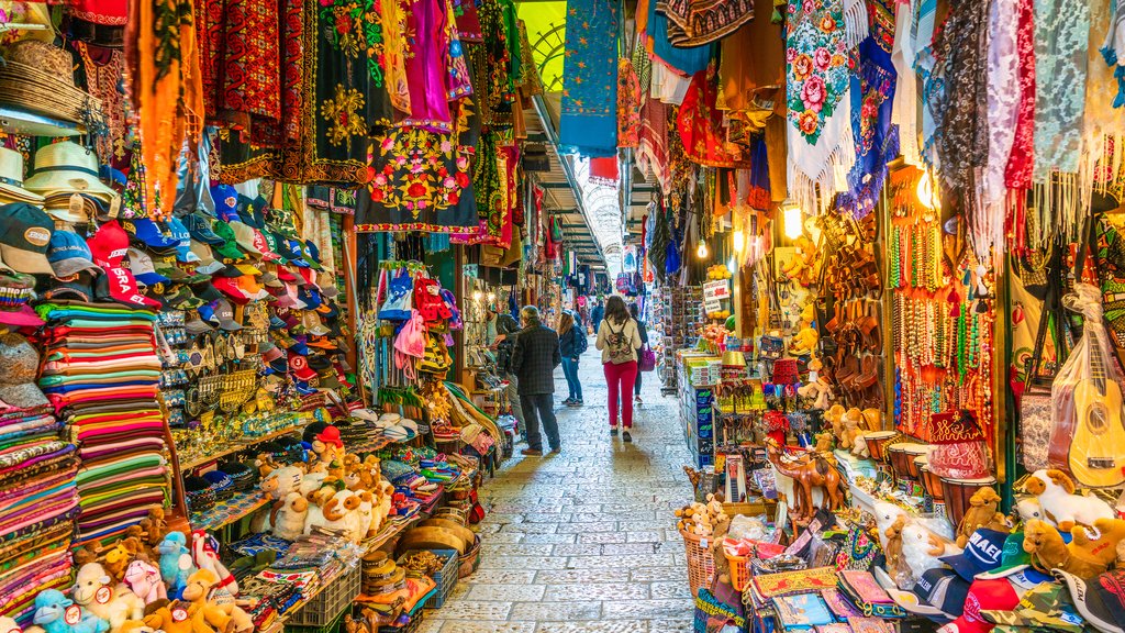 Souvenir market in the Old City of Jerusalem