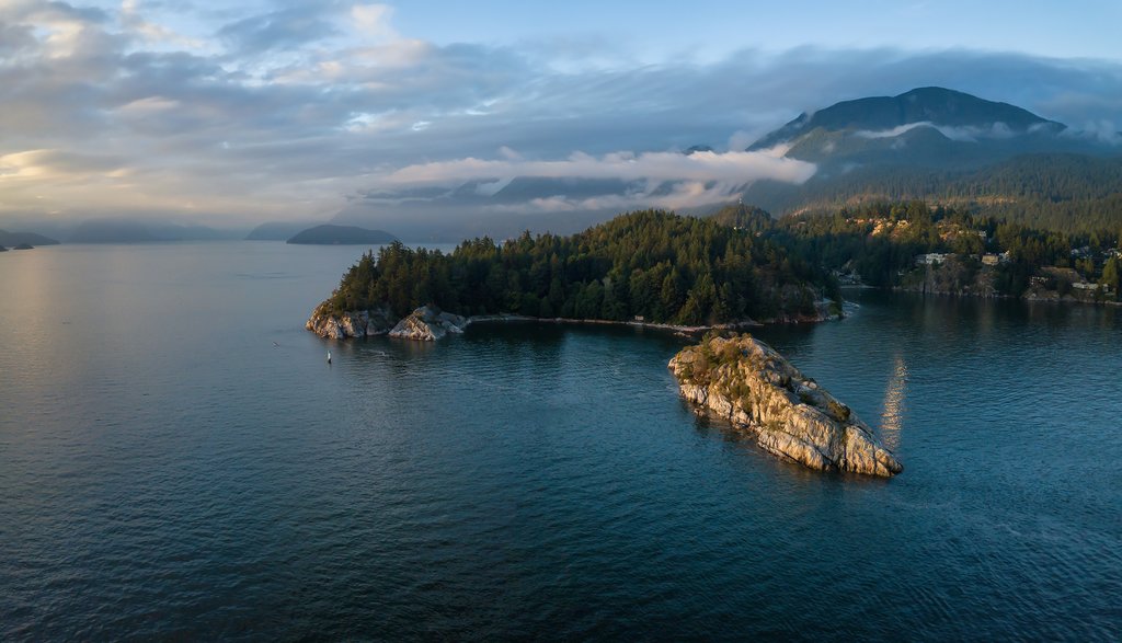 Ferries pass Horseshoe Bay's Whytecliff Park en route to Nanaimo