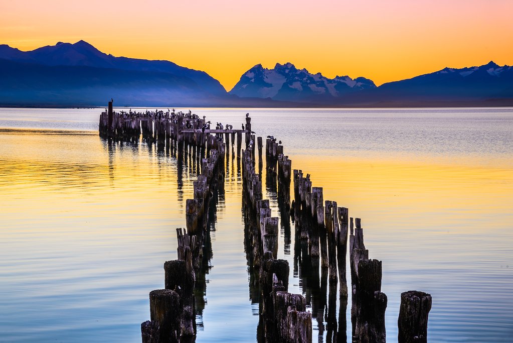 Sunset in Puerto Natales