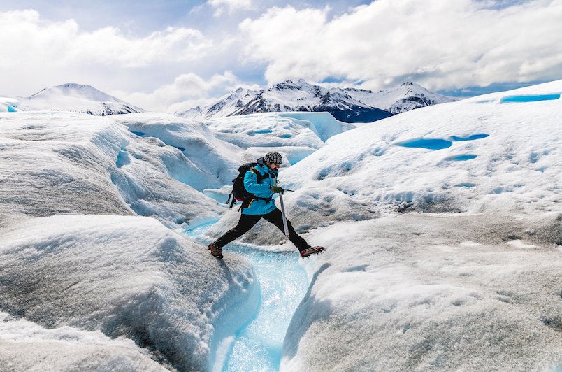 Trek on a glacier in Los Glaciares National Park