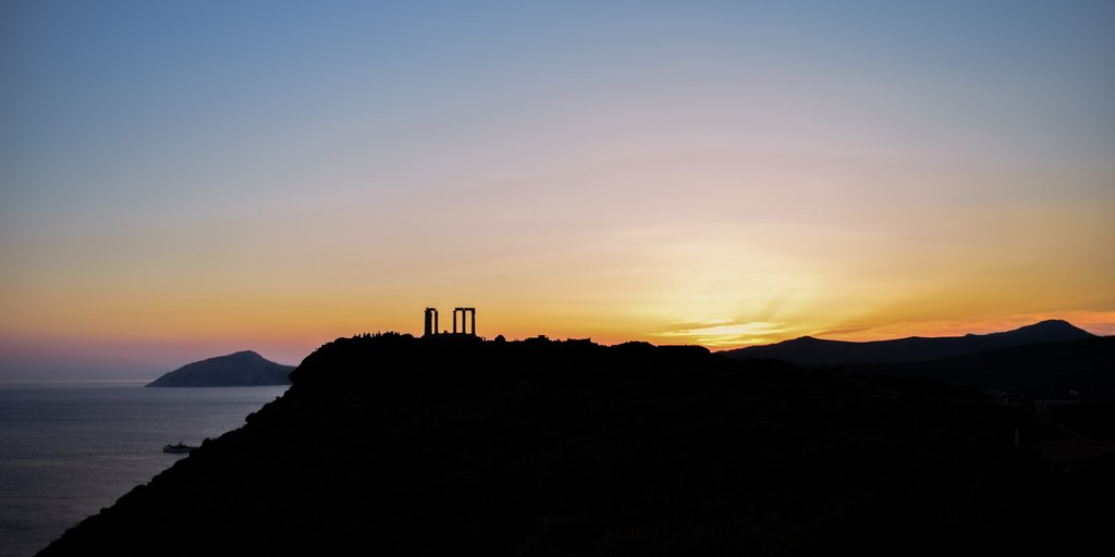 Temple of Poseidon at sunset