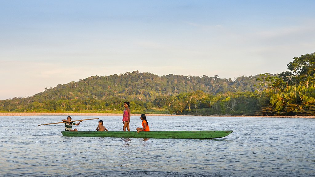 Indigenous community members on the Amazon