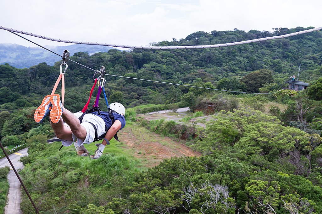 Zip-lining in Monteverde