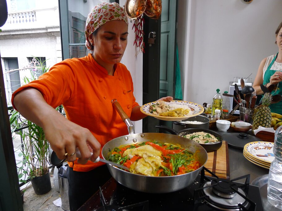 Fish Moqueca preparation