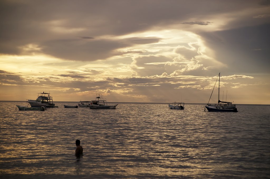 Go for a sunset swim while the crew prepares dinner