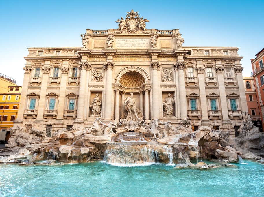 Trevi Fountain, possibly the world's most famous fountain