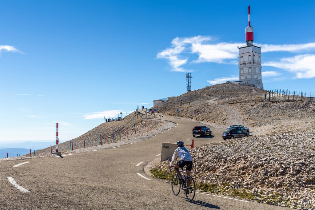 Cycling to the top of Mont Serein Ventoux, Provence