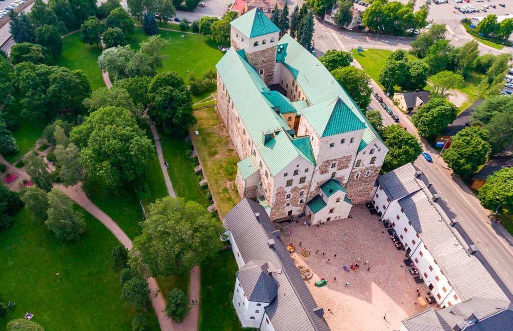 Aerial view of Turku Castle