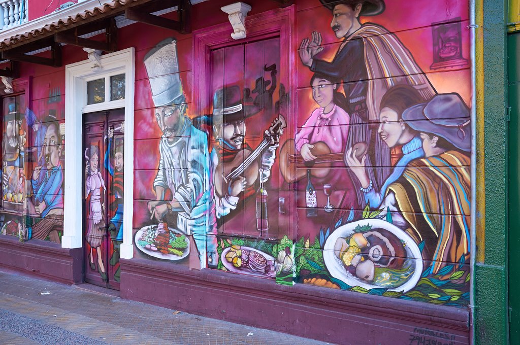 Street art in Santiago's Barrio Bellavista