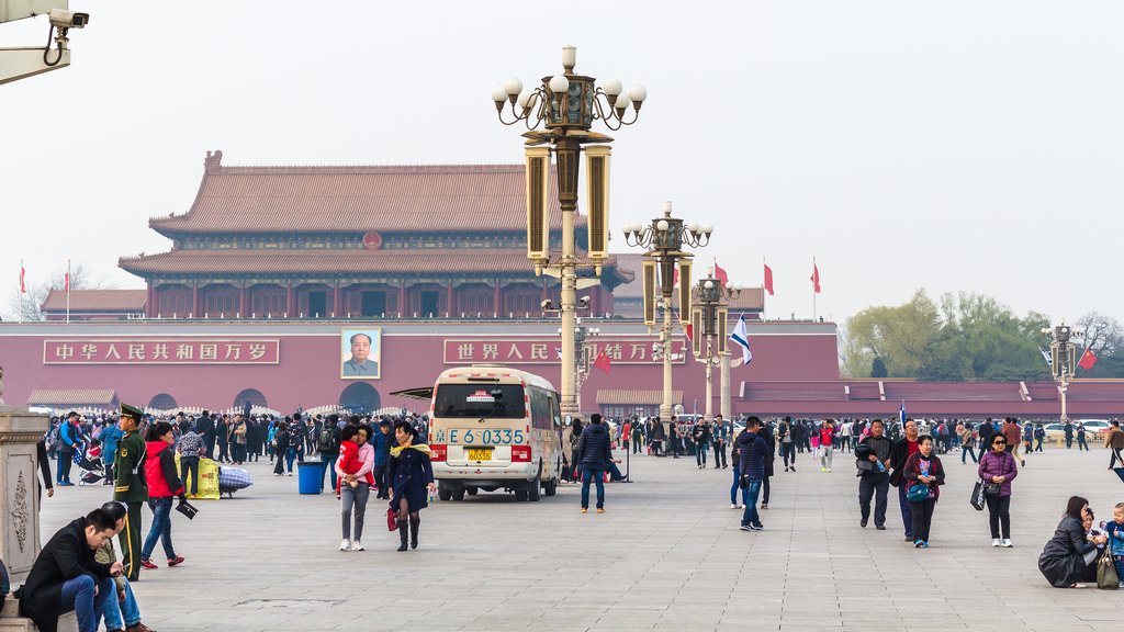 Tourists in Tiananmen Square
