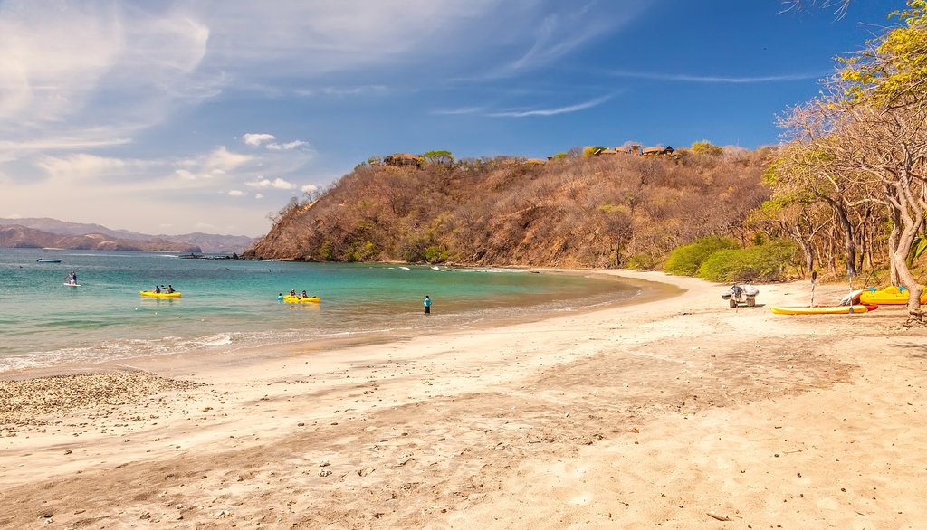 The Guanacaste region on the Pacific Coast is known for its arid landscapes and long beaches