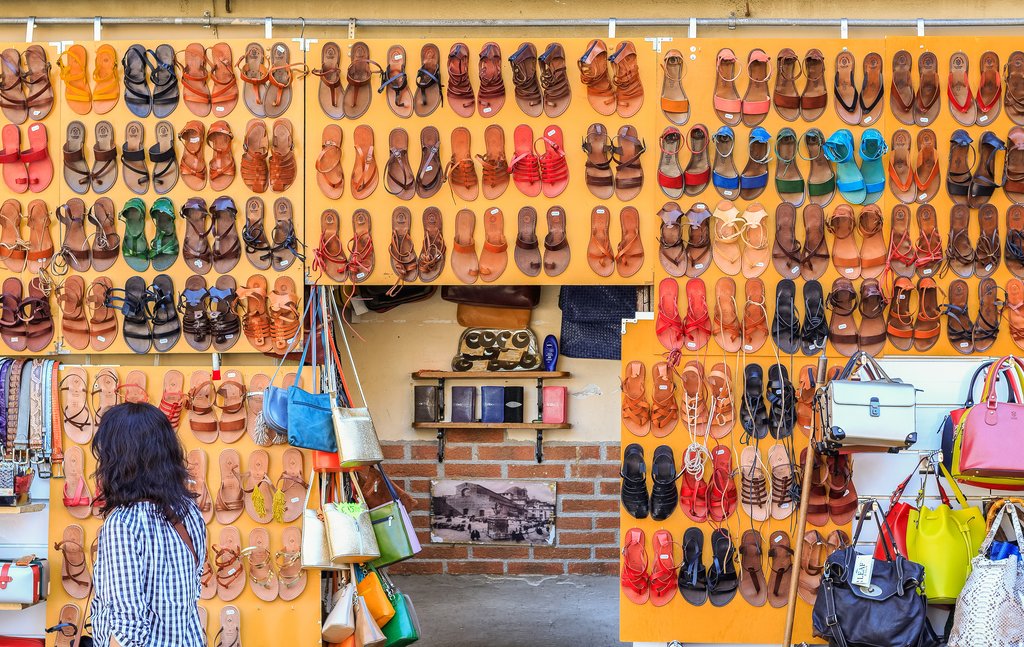 Leather sandals at San Lorenzo