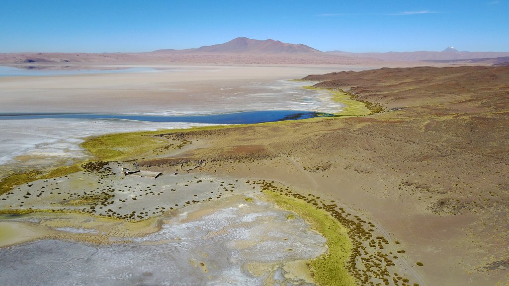 Stunning scenery of the Talar Salt Flat
