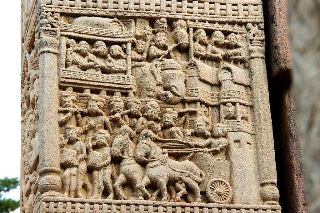 Carving at Sanchi Stupa