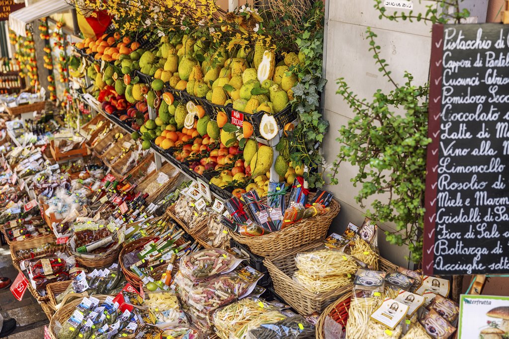 A local market in Taormina