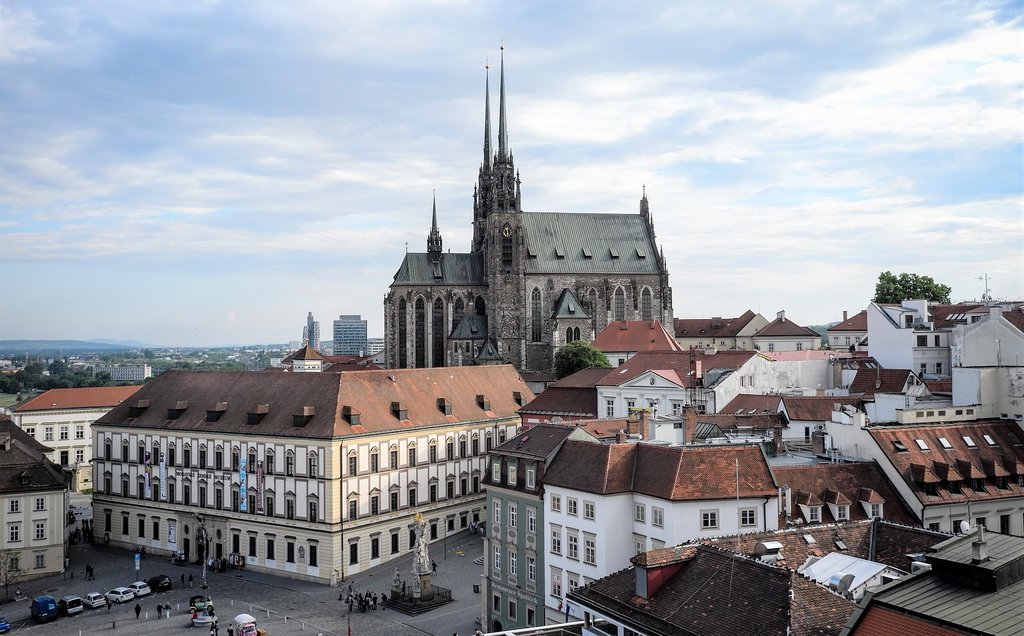 Brno's Old Town with the Cathedral of St. Peter and Paul