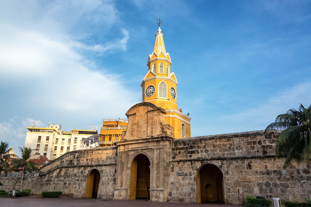 The main gate of Cartagena's Old Walled City
