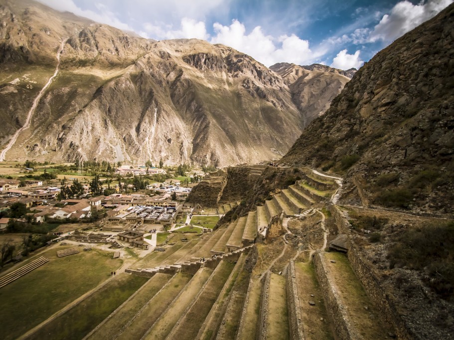 The terraced gardens of the Incan empire served several functions - to optimize limited growing space and to prevent landslides