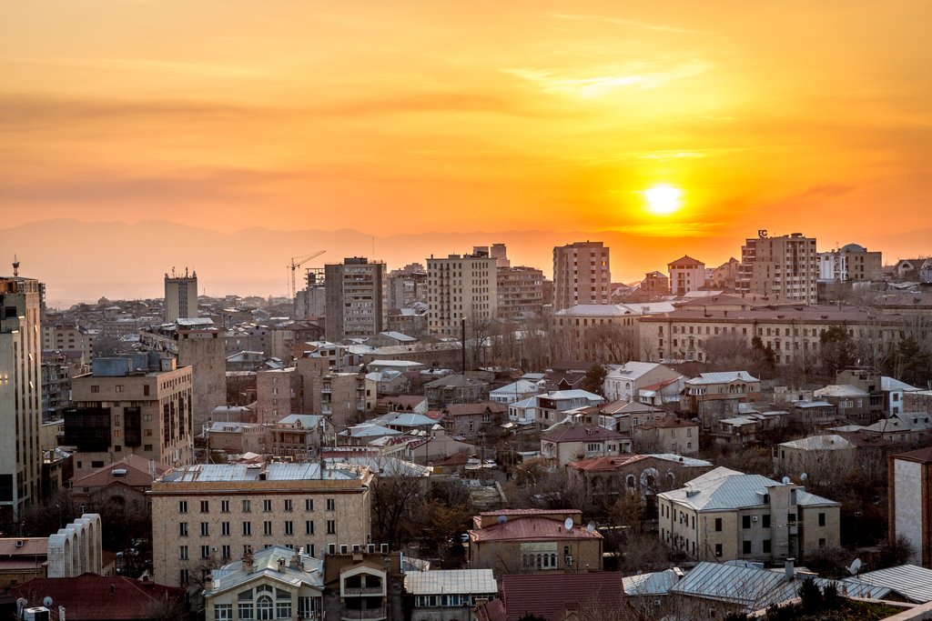 Sunset over Yerevan