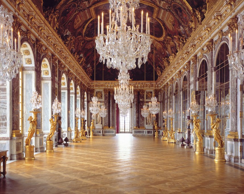 Walk through the Hall of Mirrors in Versailles