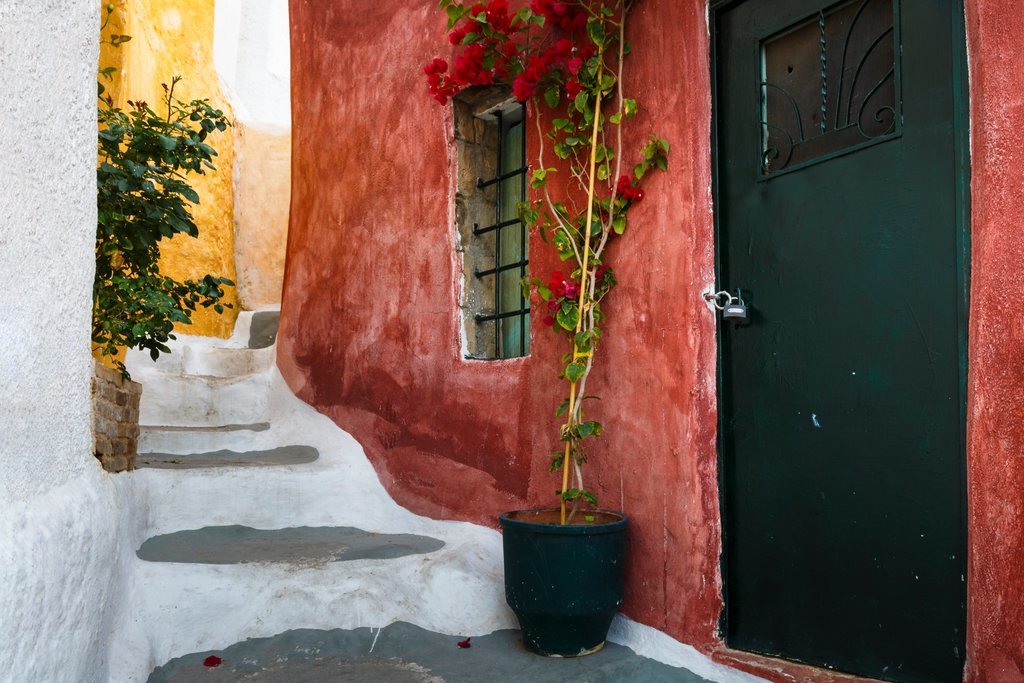 Colorful Athens buildings