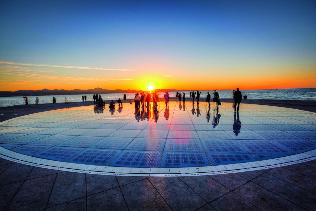 The Monument to the Sun installation in Zadar