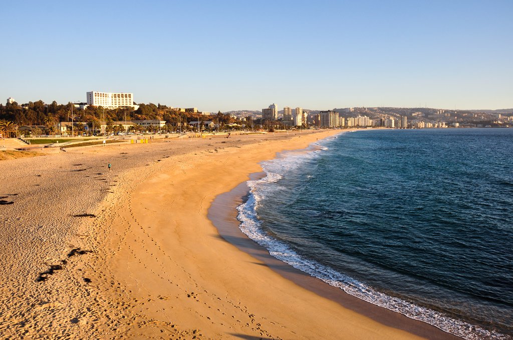One of several beaches in town