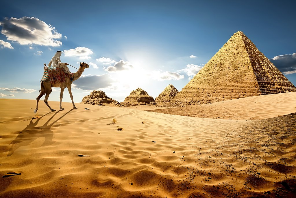 The Great Pyramids of Giza in Egypt